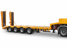 Alacsony és lépcsőspadlós félpótkocsik Schwarzmüller 4-axle low loader semitrailer with offset platform - reinforced - extendible