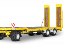 Alacsonypadlós pótkocsik Schwarzmüller 3-axle low loader trailer with offset platform