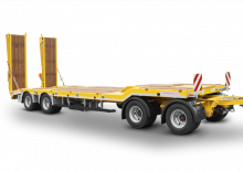 Alacsonypadlós pótkocsik Schwarzmüller 4-axle low loader trailer with offset platform