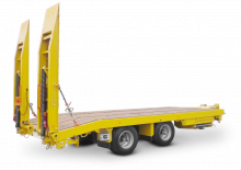 Alacsonypadlós pótkocsik Schwarzmüller Centre-axle low loader trailer with straight platform