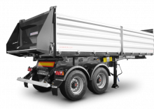 Billenőplatós/billencs félpótkocsikk Schwarzmüller 2-axle 3-way tipper semitrailer - building site - reinforced