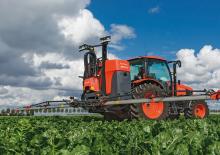 Felszerelhető szántóföldi permetezők Kubota XMS218 iXflow-E