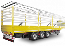 főggünyoldalfalú/ponyvás félpótkocsik Schwarzmüller 3-axle lightweight platform semitrailer - coil - inclined loader