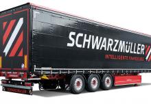 főggünyoldalfalú/ponyvás félpótkocsik Schwarzmüller 3-axle ultralight sliding tarpaulin platform semitrailer
