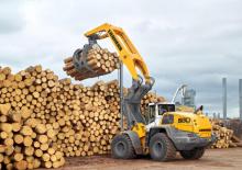 Gumikerekes homlokrakodók Liebherr L 580 LogHandler XPower