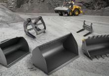 Gumikerekes homlokrakodók Volvo L180 