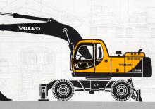 Gumikerekes kotrók Volvo EW180