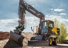 Gumikerekes kotrók Volvo EW220E