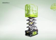 Gumikerekes ollós személyemelők Zoomlion ZS0407DC-Li