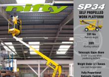 Gumikerekes töretőgémes munkaállványok Niftylift SP 34 Narrow