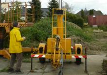 Gumikerekes vertikális emelésű munkaállványok MBB G 1200 B-Giraffe