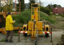 Gumikerekes vertikális emelésű munkaállványok MBB G 1200 Bg-Giraffe