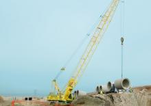 Lánctalpas daruk - rácsos gém Sennebogen 2200