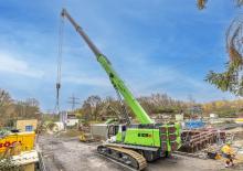 Lánctalpas daruk - teleszkópos gém Sennebogen 6103 E