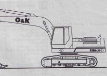 Lánctalpas kotrók O&K RH 6-20