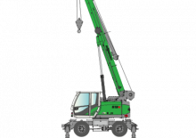 Mobildaruk - teleszkópos gém Sennebogen 613E