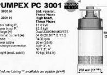 Szannyiszap szivattyúk Pumpex PC 3001 V