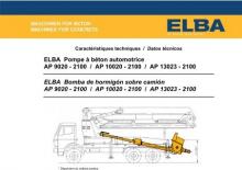 Tehergépkocsira szerelt betonszivattyúk Elba AP 10020