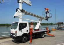 Tehergépkocsira szerelt csuklógémes munkaállványok Easy Lift EZ190 