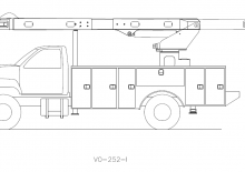 Tehergépkocsira szerelt csuklógémes munkaállványok Versalift VO-252-REAR
