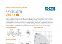 Tehergépkocsira szerelt csuklógémes munkaállványok CTE Z 32