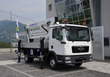 Tehergépkocsira szerelt csuklógémes munkaállványok CTE ZED 26 JH