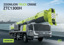 Tehergépkocsira szerelt teleszkópos daruk Zoomlion ZTC1300H653