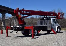 Tehergépkocsira szerelt teleszkópos munkaállványok Elliott Equipment M87 HiReach