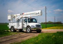 Tehergépkocsira szerelt teleszkópos munkaállványok Terex Optima TC55