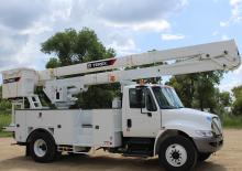 Tehergépkocsira szerelt teleszkópos munkaállványok Terex Optima TCX55