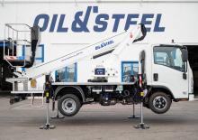 Tehergépkocsira szerelt teleszkópos munkaállványok Oil & Steel Scorpion 16 Pro