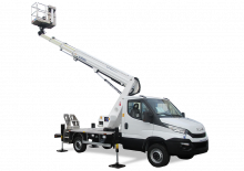 Tehergépkocsira szerelt teleszkópos munkaállványok Oil & Steel Scorpion 2313