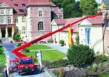 Tehergépkocsira szerelt teleszkópos munkaállványok Ruthmann T 265