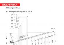 Toronydaruk - billenőgém - felülforgó Wolffkran 630 B