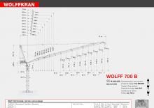Toronydaruk - billenőgém - felülforgó Wolffkran 700 B