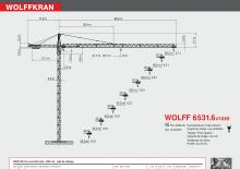 Toronydaruk - merevgém - felülforgó Wolffkran 6531.6 cross