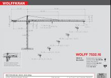 Toronydaruk - merevgém - felülforgó Wolffkran 7532.16 cross
