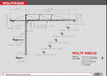 Toronydaruk - merevgém - felülforgó Wolffkran 8060.25 cross