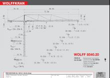 Toronydaruk - merevgém - felülforgó Wolffkran 8540.20 cross