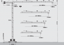 Toronydaruk - merevgém - felülforgó Terex Peiner SK 106-F-TS 14.3