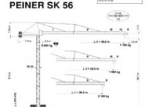 Toronydaruk - merevgém - felülforgó Terex Peiner SK 56-F-TS 10.3