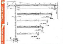 Toronydaruk - merevgém - felülforgó Terex Peiner SK 96-F-TS 14.3