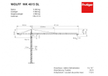 Toronydaruk - merevgém - felülforgó Wolffkran WK 4615 SL 4