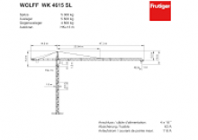 Toronydaruk - merevgém - felülforgó Wolffkran WK 4615 SL 4
