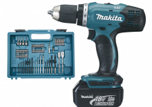 Vezetéknélküli fúrók és csavarbehajtók Makita DDF453SFX1